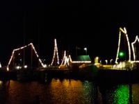 Smukt aftenbillede af havnen i Holbæk