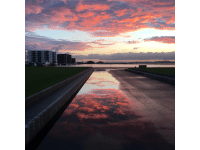 Solnedgang over Holbæk Havn