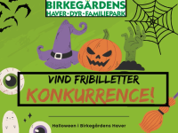 Vind familiebillet til halloween i Birkegårdens Haver