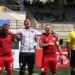 De danske spillere synger nationalmelodi til Homeless World Cup i Seoul i 2024. Foto: OMBOLD